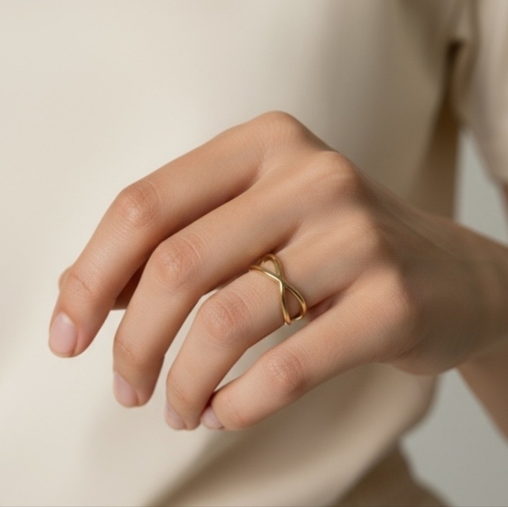 NEW Gold Infinity Ring - Size 7